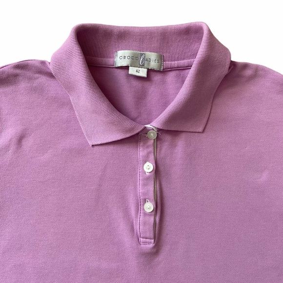 Croco ladies Women Purple Polo Shirt, size 42 - Picture 2 of 7